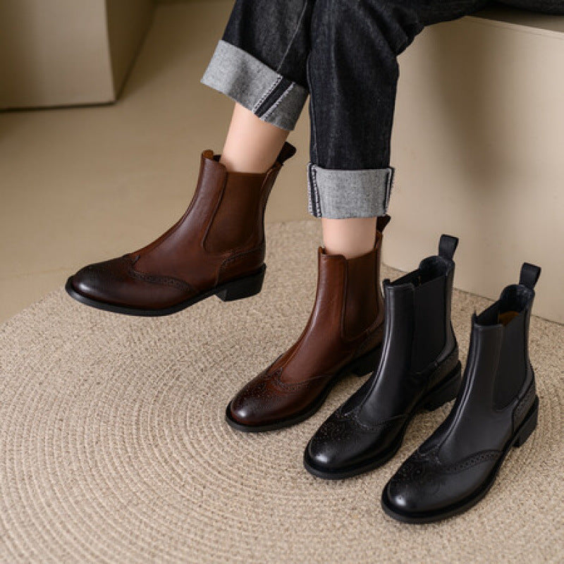 Élégantes bottines cuir Averiell confort‑souple