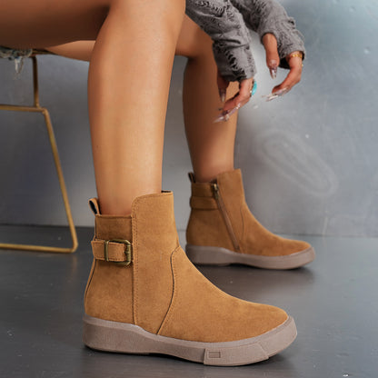 Bottines suedees Averiell confort‑plat