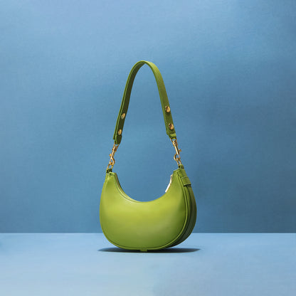 Soléa – sac bandoulière croissant en cuir