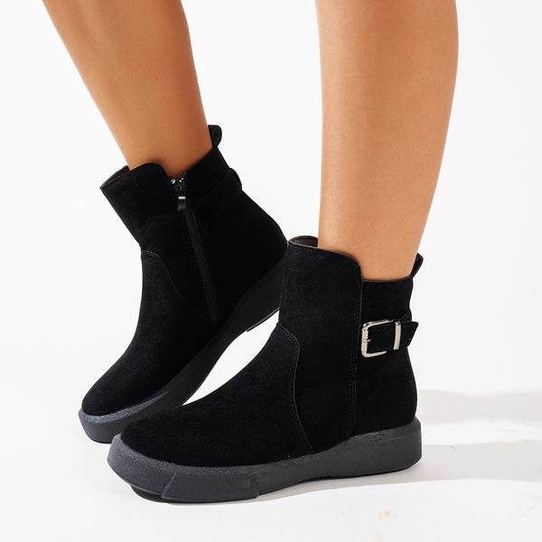Bottines suedees Averiell confort‑plat